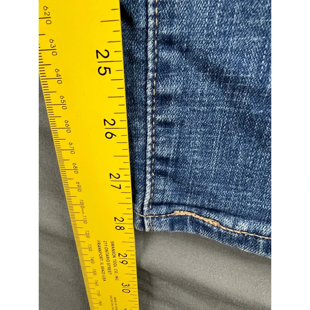 Levi 721 High Rise Skinny Womens 31 Jeans Blue Distressed Denim Good